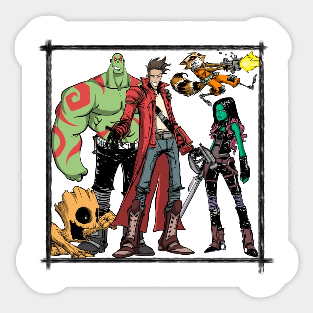 Guardians Sticker by Pixelated Potatoe